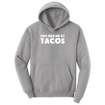 You Had Me at Tacos Version 2 Ladies Hoodie - Athletic Heather