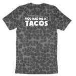 You Had Me at Tacos Version 2 Ladies Short Sleeve Tee - Black Leopard