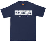 America Est 1776 | Big and Tall Men | Mens Graphic T-Shirt