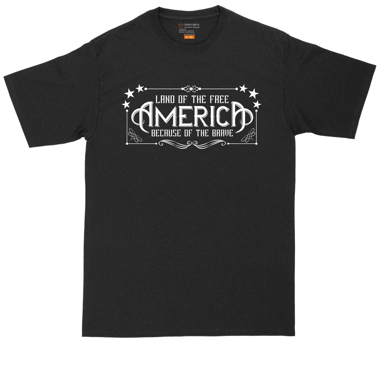 America Land of the Free | Big and Tall Men | Mens Graphic T-Shirt