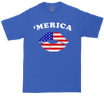 America Lips | Big and Tall Men | Mens Graphic T-Shirt