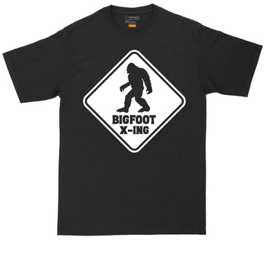 Bigfoot X-ing | Big and Tall Men T Shirt | Funny T-Shirt | Gamer Shirt | Graphic T-Shirt