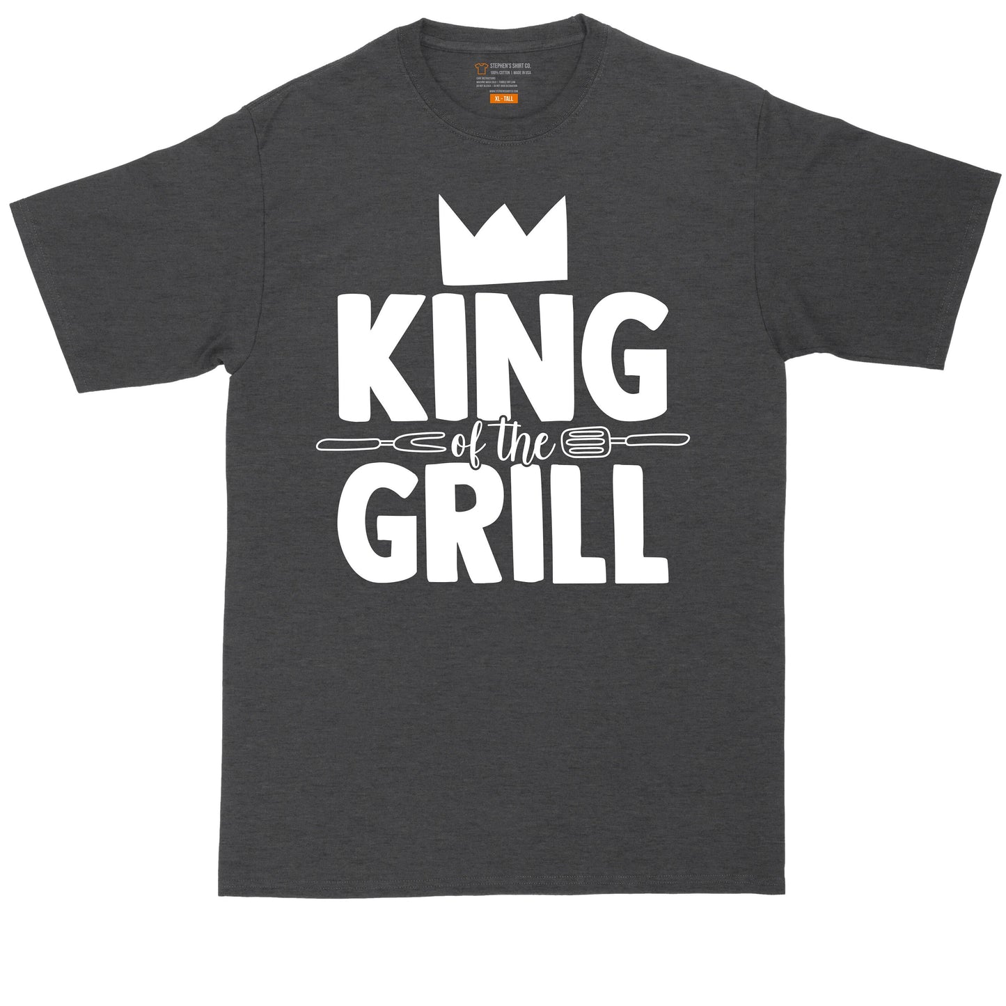 King of the Grill | Grilling and Smoking Shirt | Mens Big and Tall T-Shirt