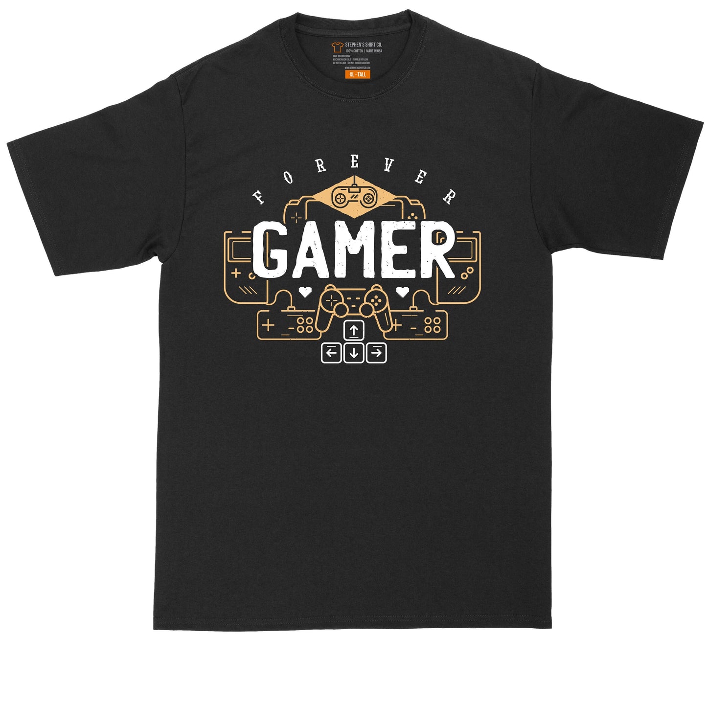 Forever Gamer | Big and Tall Men | Funny Shirt | Video Game Lover | Big Guy Shirt | Gift for Dad