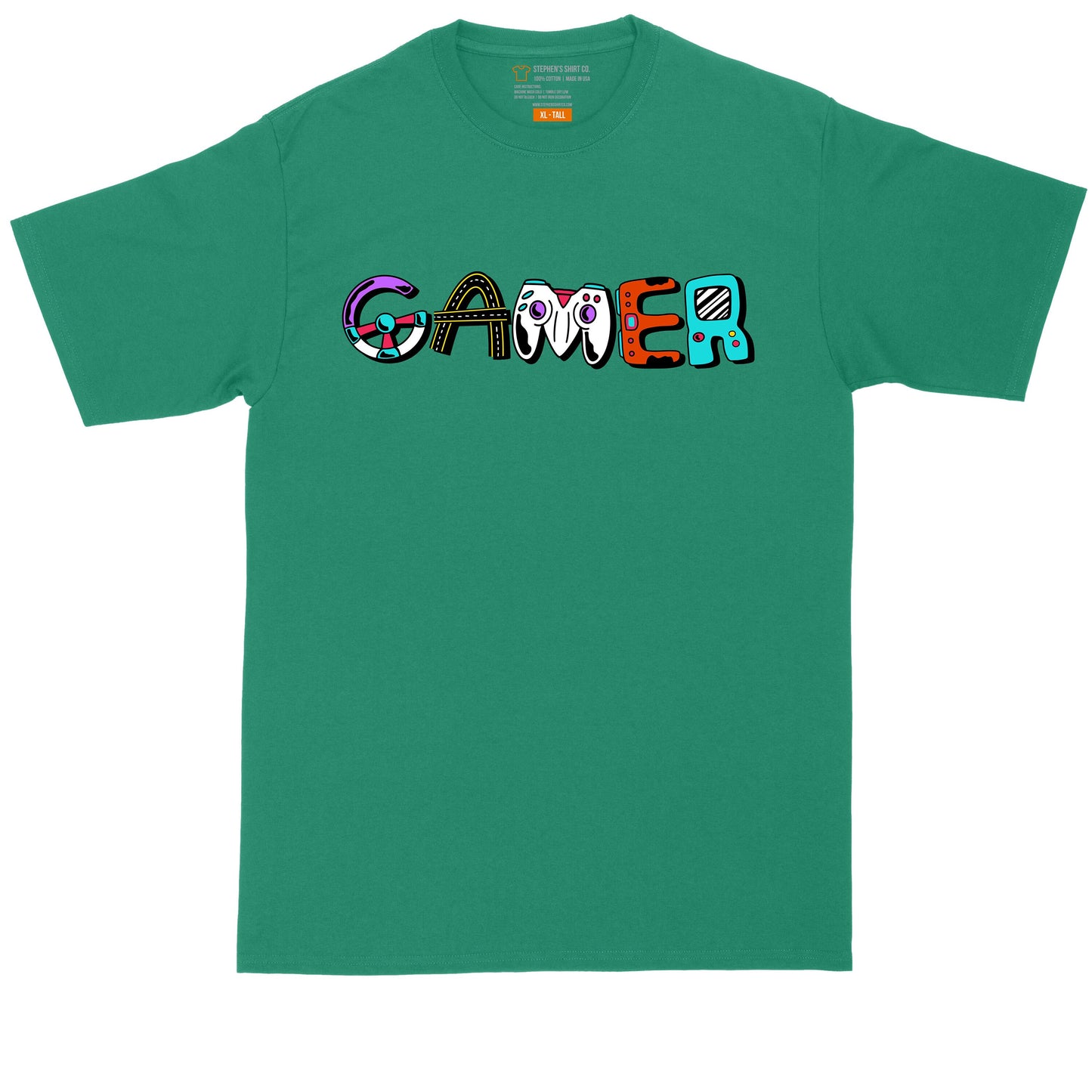 Gamer Art Version | Big and Tall Men | Funny Shirt | Video Game Lover | Big Guy Shirt