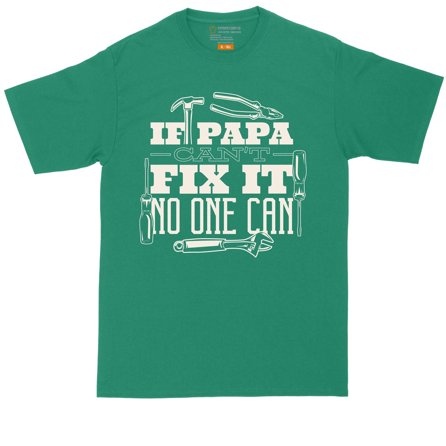 If Papa Can't Fix It Nobody Can | Big and Tall Men | Fathers Day Present | Gift for Him | Grandpa Shirt