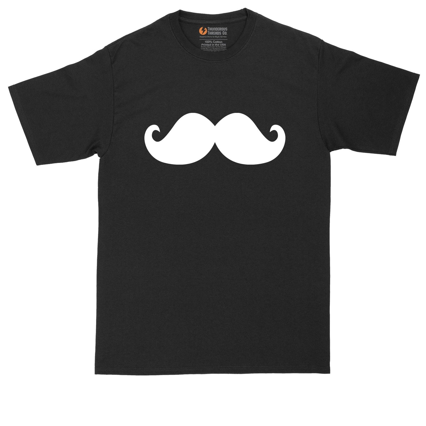 Mustache Design | Big and Tall Mens T-Shirt | Funny T-Shirt | Graphic T-Shirt