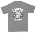 I Hate Morning People and Mornings and People Cat Shirt | Mens Big & Tall T-Shirt