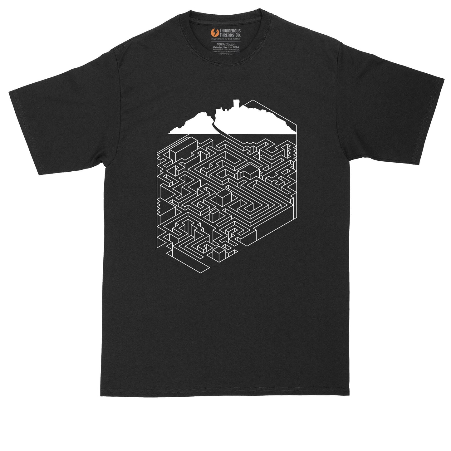 Mountain Cube Castle | Mens Big & Tall T-Shirt