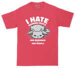 I Hate Morning People and Mornings and People Cat Shirt | Mens Big & Tall T-Shirt