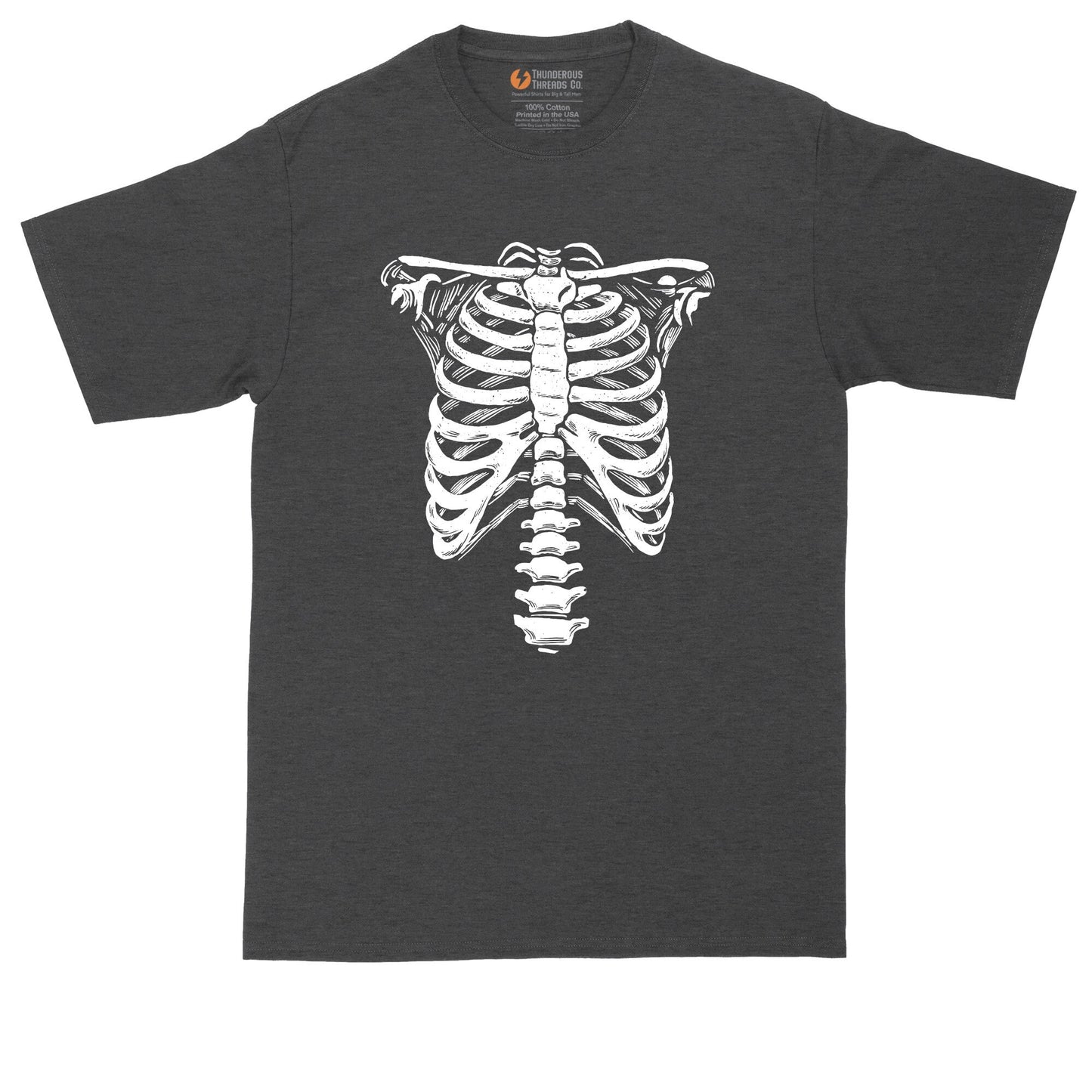 Skeleton Ribs | Funny Halloween Shirt | Mens Big & Tall T-Shirt