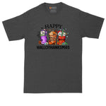 Happy HallOThanksMas | Funny Halloween Shirt | Thanksgiving Shirt | Christmas Shirt | Mens Big & Tall T-Shirt