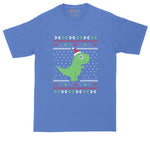 T Rex Ugly Christmas Sweater | Funny Christmas Shirt | Mens Big & Tall T-Shirt