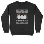 Chilling With My Snowmies Version 2 | Crew Neck Sweatshirt | Big & Tall | Mens and Ladies | Ugly Christmas Sweater | Funny Christmas