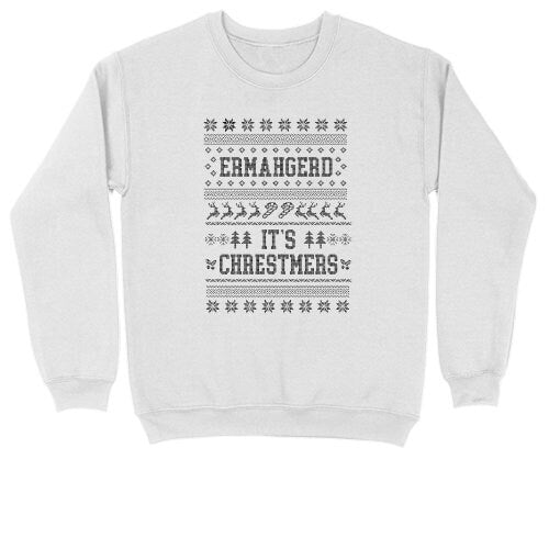 Ermagerd Its Christmers | Crew Neck Sweatshirt | Big & Tall | Mens and Ladies | Ugly Christmas Sweater | Funny Christmas
